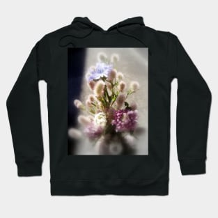 wildflower bouquet, focal black and white Hoodie